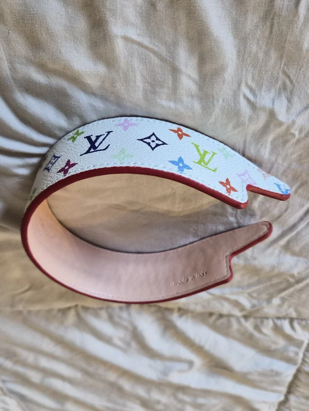 Louis Vuitton White Multicolor Monogram Kids Headband